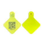 Long Range 860-960mhz RFID Barcode Qr Code Printed UHF TPU Eartag Animal Ear Tag For Cattle Goat Sheep Tracking