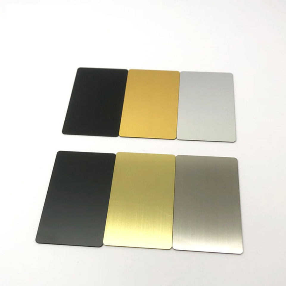 Stainless Steel Gold Black Metal RFID NFC Card