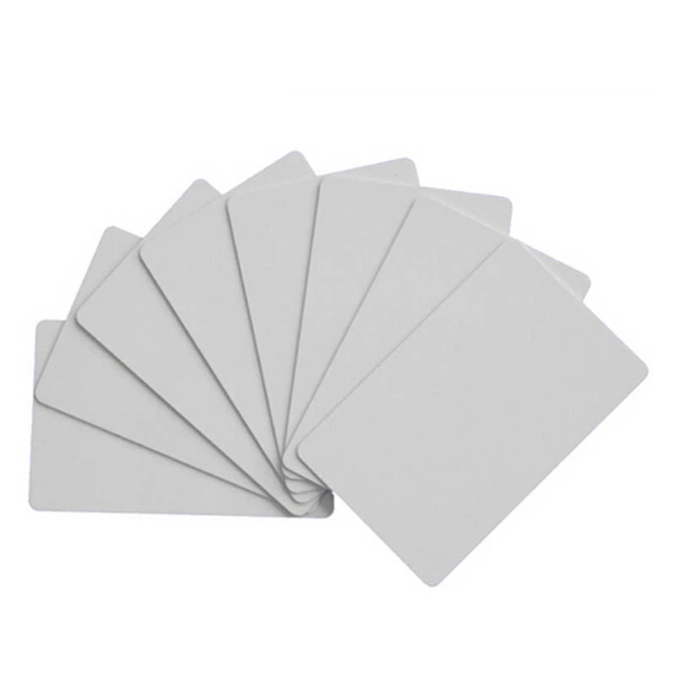 13.56mhz Blank White pvc rfid cards with F08 chip