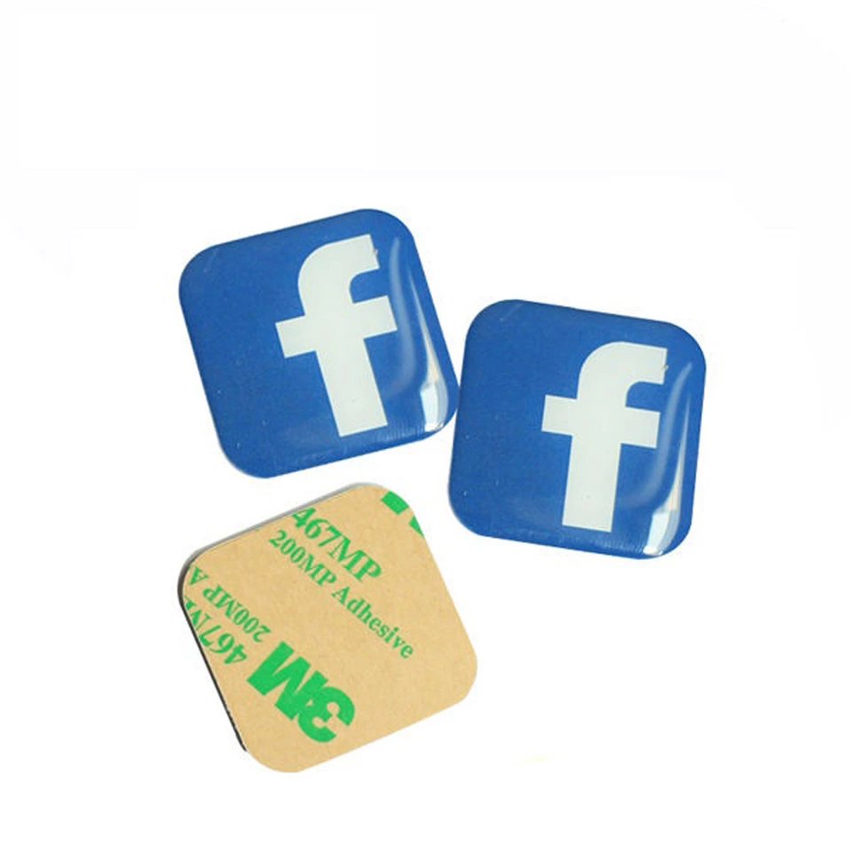 Custom logo waterproof nfc 215 sticker anti metal rfid nfc epoxy tag