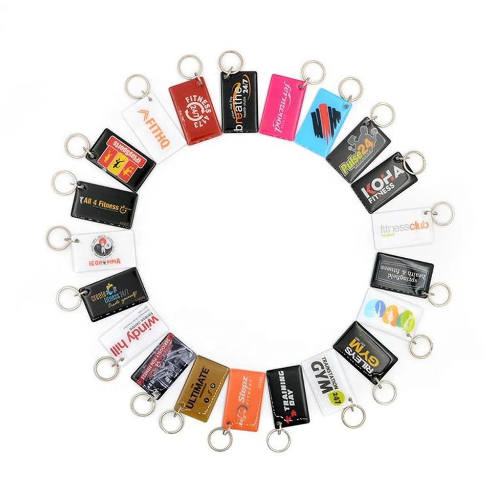 IC epoxy keyfob custom nfc chip RFID proximity epoxy keyfobs ring tags