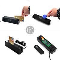 ICPCNFC smart EMV Chip credit card reader writer and all 3 tracks magnetic card reader device POS system