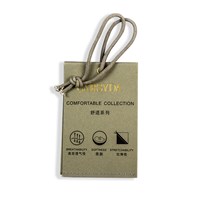 RFID Apparel Tag Paper Cardboard Garment With Strap Customized Logo Offset Digital Printing