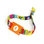 Textile RFID Woven Dacron Wristband Reusable For Festival Customized Pattern