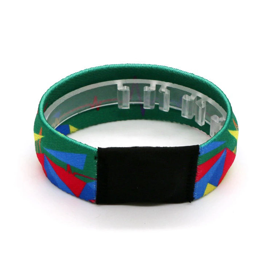 RFID NFC woven Elastic Wristband Bracelet For Festival Events Concert Tickets