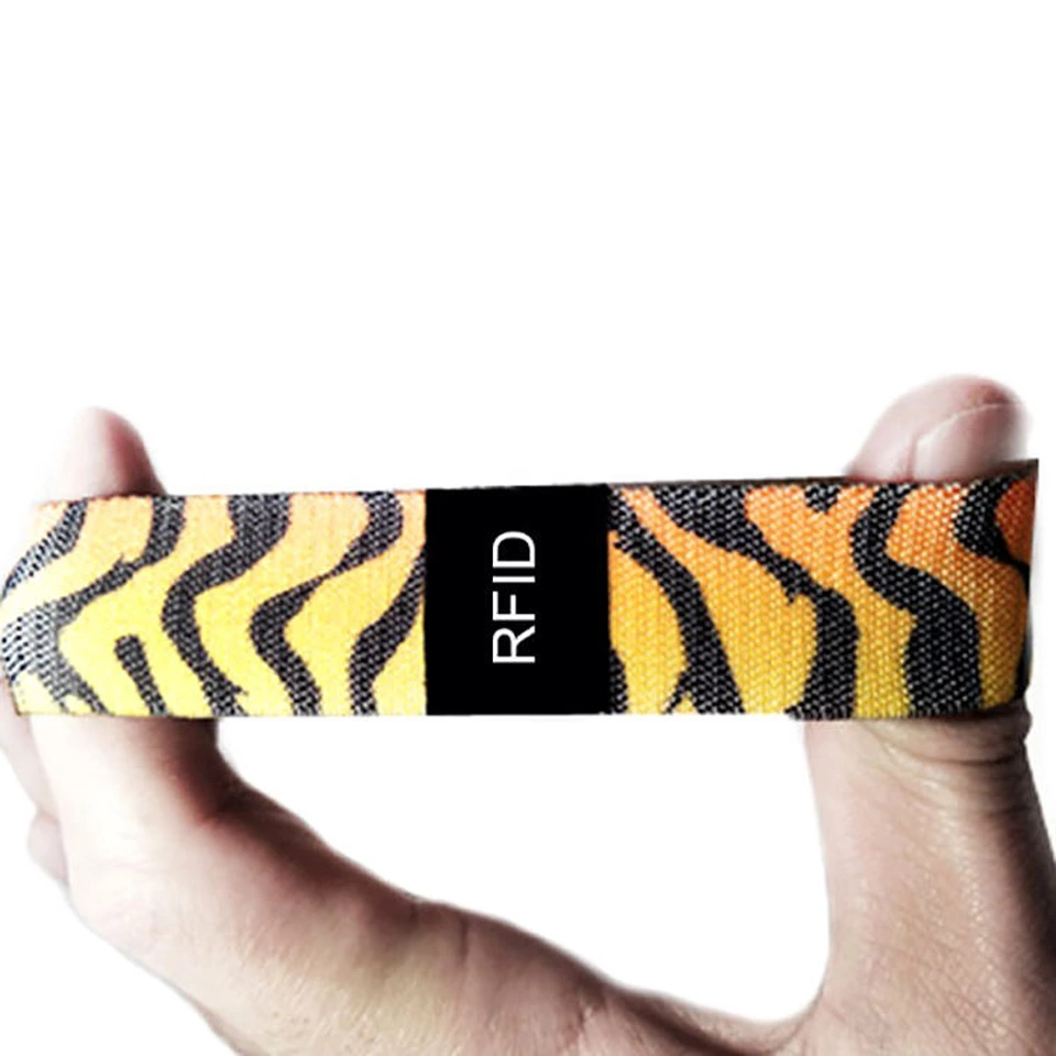 RFID NFC woven Elastic Wristband Bracelet For Festival Events Concert Tickets