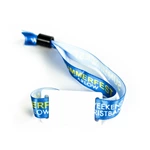 Textile RFID Woven Dacron Wristband Reusable For Festival Customized Pattern
