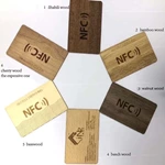 Programmable bamboo wood business Cards RFID ISO14443A Smart NTAG213216 NFC wooden hotel key card