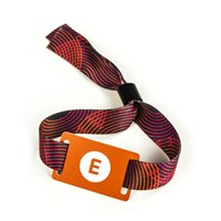 Textile RFID Woven Dacron Wristband Reusable For Festival Customized Pattern