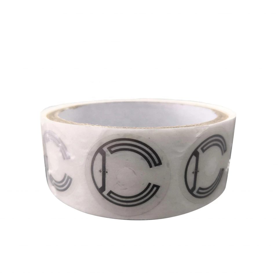 Customized Round Shape Dia24mm Antenna Impinj Monza R6R6A Chip UHF RFID Wet Inlay