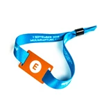 Textile RFID Woven Dacron Wristband Reusable For Festival Customized Pattern