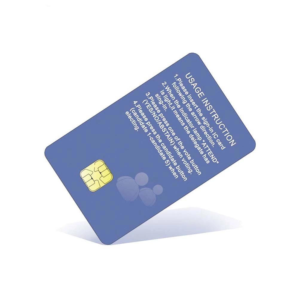 Rfid Contact Ic Smart Card Chip Custom Printable Credit Bank Card For Hotel Supermarket
