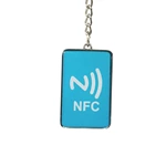 Double Side Printing QRcode Logo Programmable URL NFC Metal Edge Epoxy tag Pet Tracking