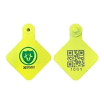 Long Range 860-960mhz RFID Barcode Qr Code Printed UHF TPU Eartag Animal Ear Tag For Cattle Goat Sheep Tracking