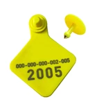 Long Range 860-960mhz RFID Barcode Qr Code Printed UHF TPU Eartag Animal Ear Tag For Cattle Goat Sheep Tracking