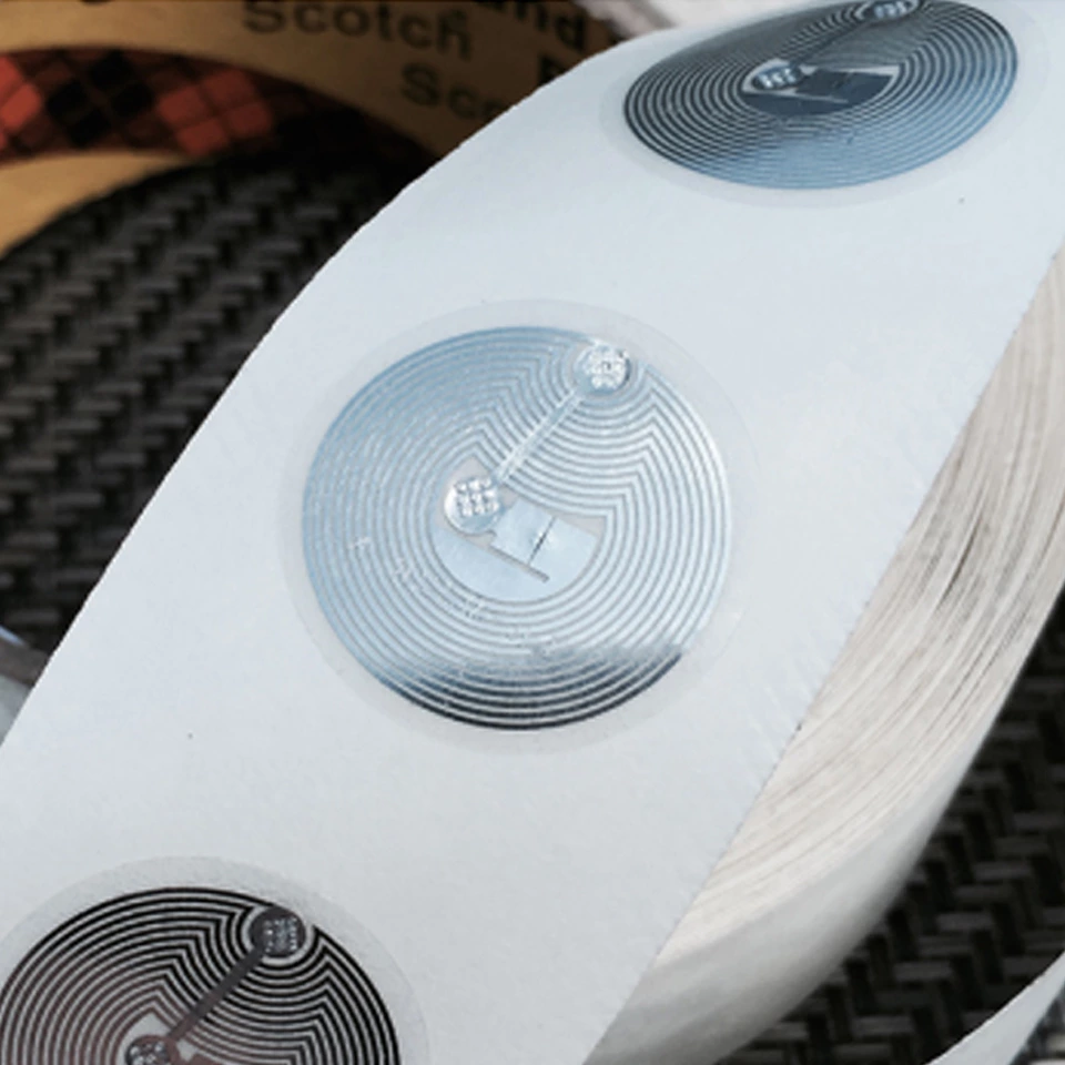 Transparent Round Clear NFC Stickerinlaytag N-TAG213 Chip