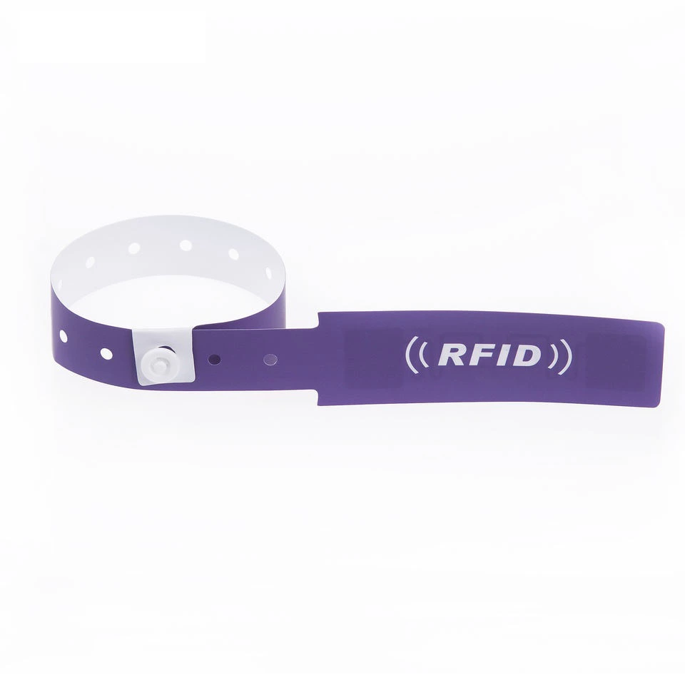 One time use 13.56MHz Writable NFC RFID Plastic PVC Event Wristband