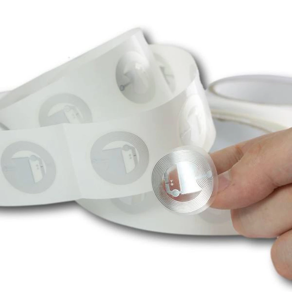 Transparent Round Clear NFC Stickerinlaytag N-TAG213 Chip