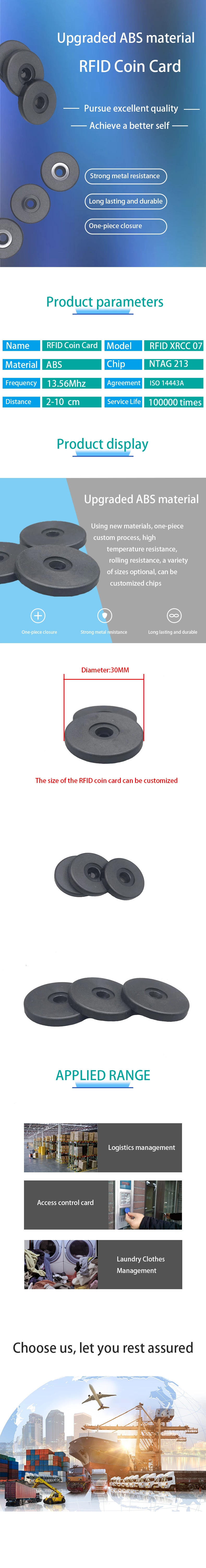 RFID Anti Metal Sticker 30mm Metal Tag