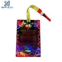 Hole Smart Rfid Chip Event Badges Vip Pass Id Card With Lanyard Customized Size VIP passes Full Color
