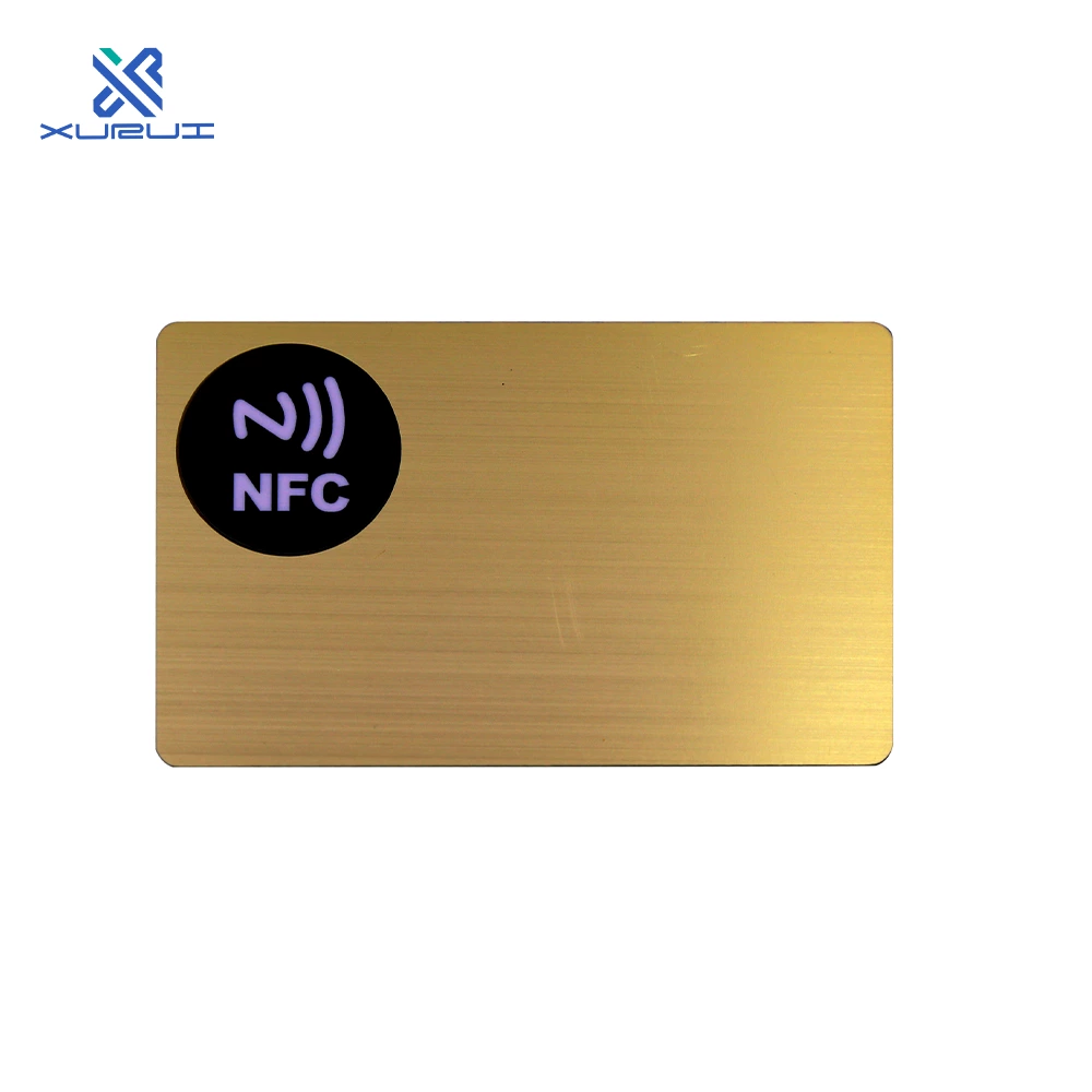 Rfid Metal Card Custom RFID Electronic NFC Frosted Metal Business Card With Logo