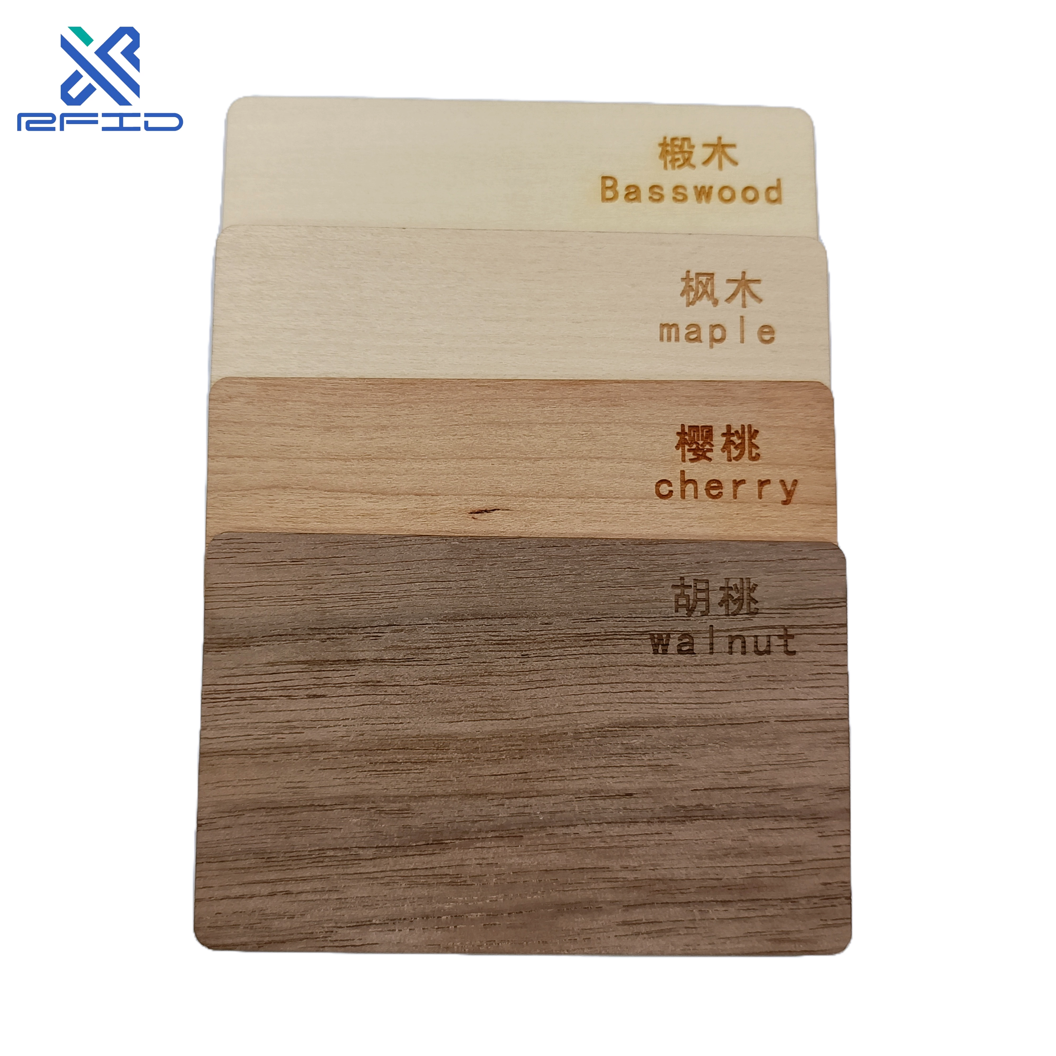 Programmable bamboo wood business Cards RFID ISO14443A Smart NTAG213216 NFC wooden hotel key card