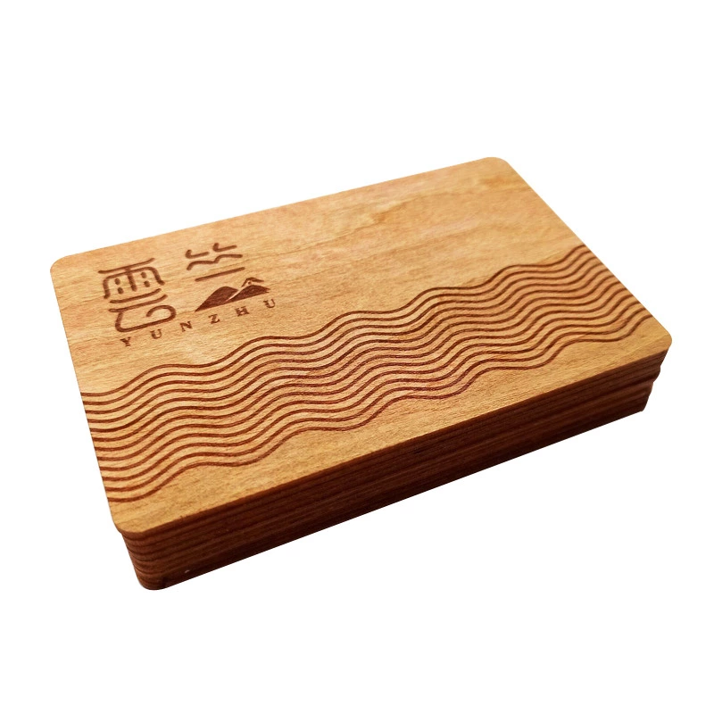 Programmable bamboo wood business Cards RFID ISO14443A Smart NTAG213/216 NFC wooden hotel key card