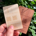 Programmable bamboo wood business Cards RFID ISO14443A Smart NTAG213/216 NFC wooden hotel key card