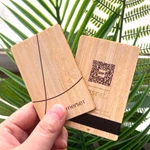 Programmable bamboo wood business Cards RFID ISO14443A Smart NTAG213/216 NFC wooden hotel key card