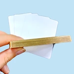 High Quality Printable CR80 Laminated holographic edge Sublimation Plastic White Id Business gold edge Blank PVC Card