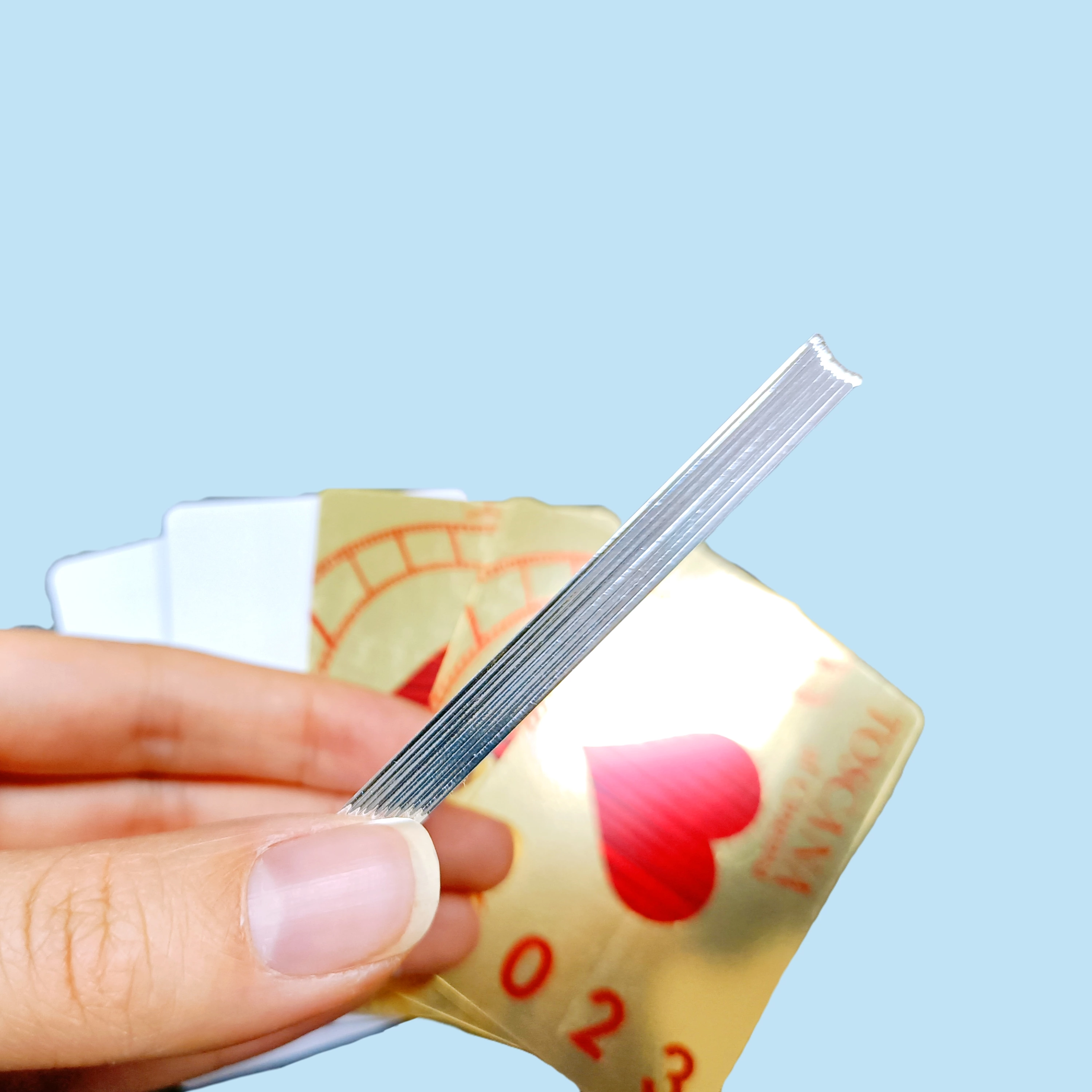 High Quality Printable CR80 Laminated holographic edge Sublimation Plastic White Id Business gold edge Blank PVC Card