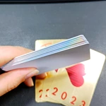 High Quality Printable CR80 Laminated holographic edge Sublimation Plastic White Id Business gold edge Blank PVC Card