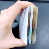 High Quality Printable CR80 Laminated holographic edge Sublimation Plastic White Id Business gold edge Blank PVC Card