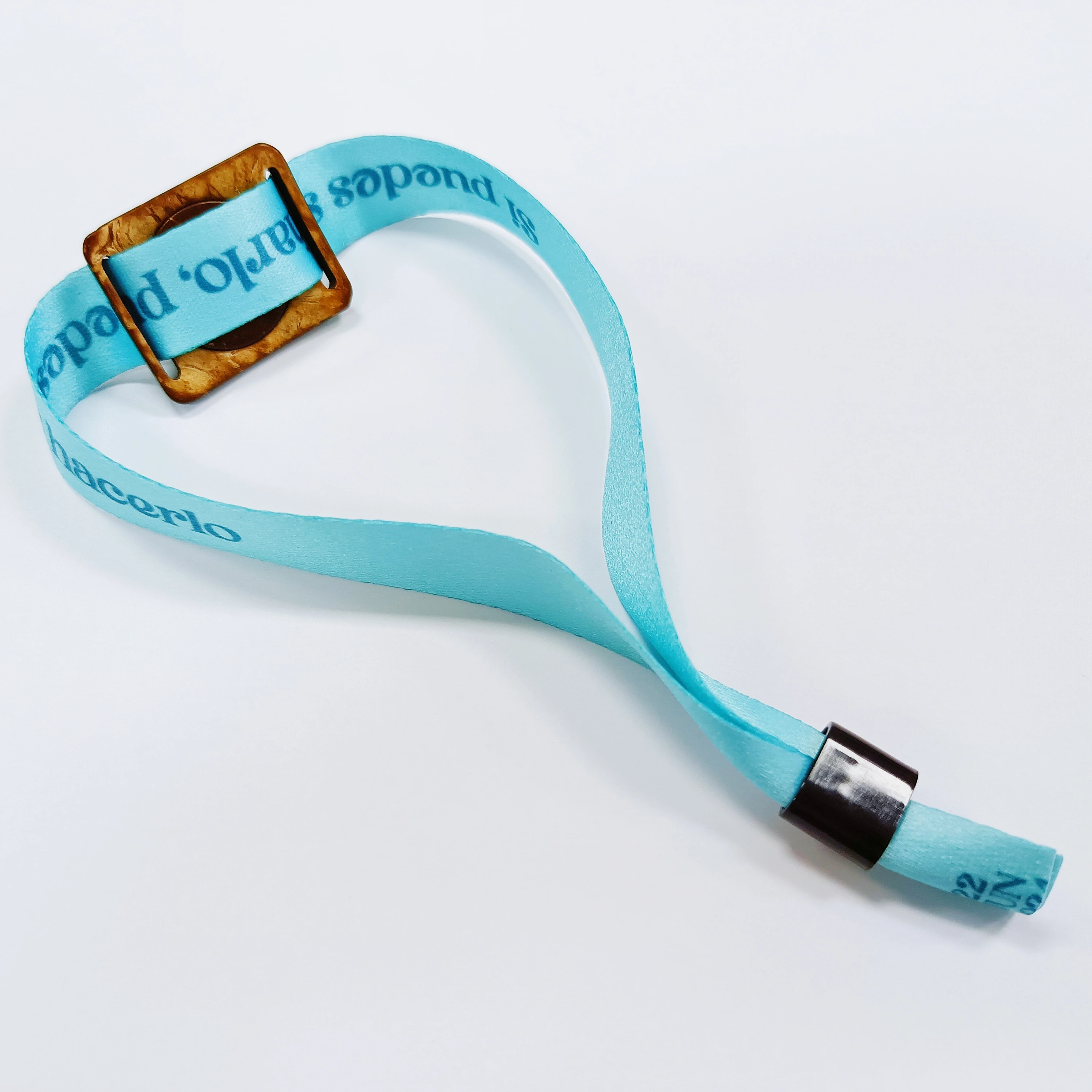 RFID Customized LOGO Coconut Shell Waterproof Fabric Nfc Rfid Bracelet Wristband For Event