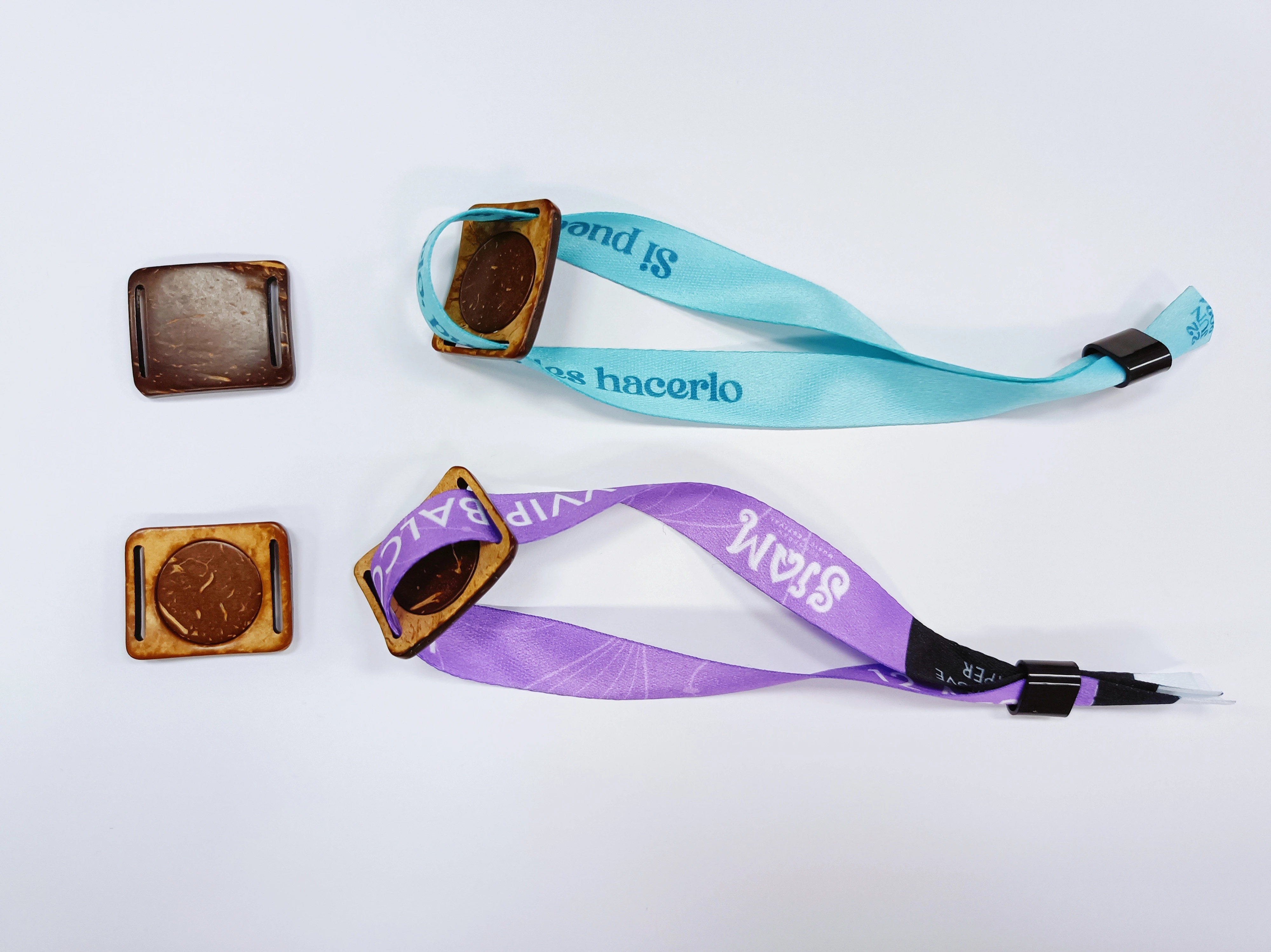 RFID Customized LOGO Coconut Shell Waterproof Fabric Nfc Rfid Bracelet Wristband For Event