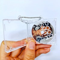 Portable Keychain Rfid Tags CD-R NFC Smini Album Music CD Jewel Box Album Photo Display Box Mini Music Album Case