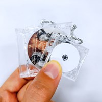 Portable Keychain Rfid Tags CD-R NFC Smini Album Music CD Jewel Box Album Photo Display Box Mini Music Album Case